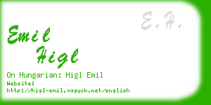 emil higl business card